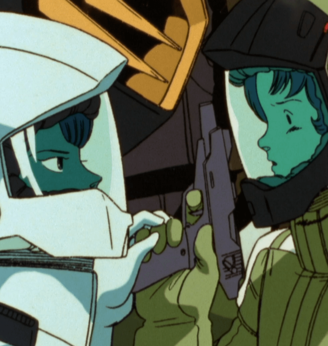 サラがアーガマから脱出するシーン